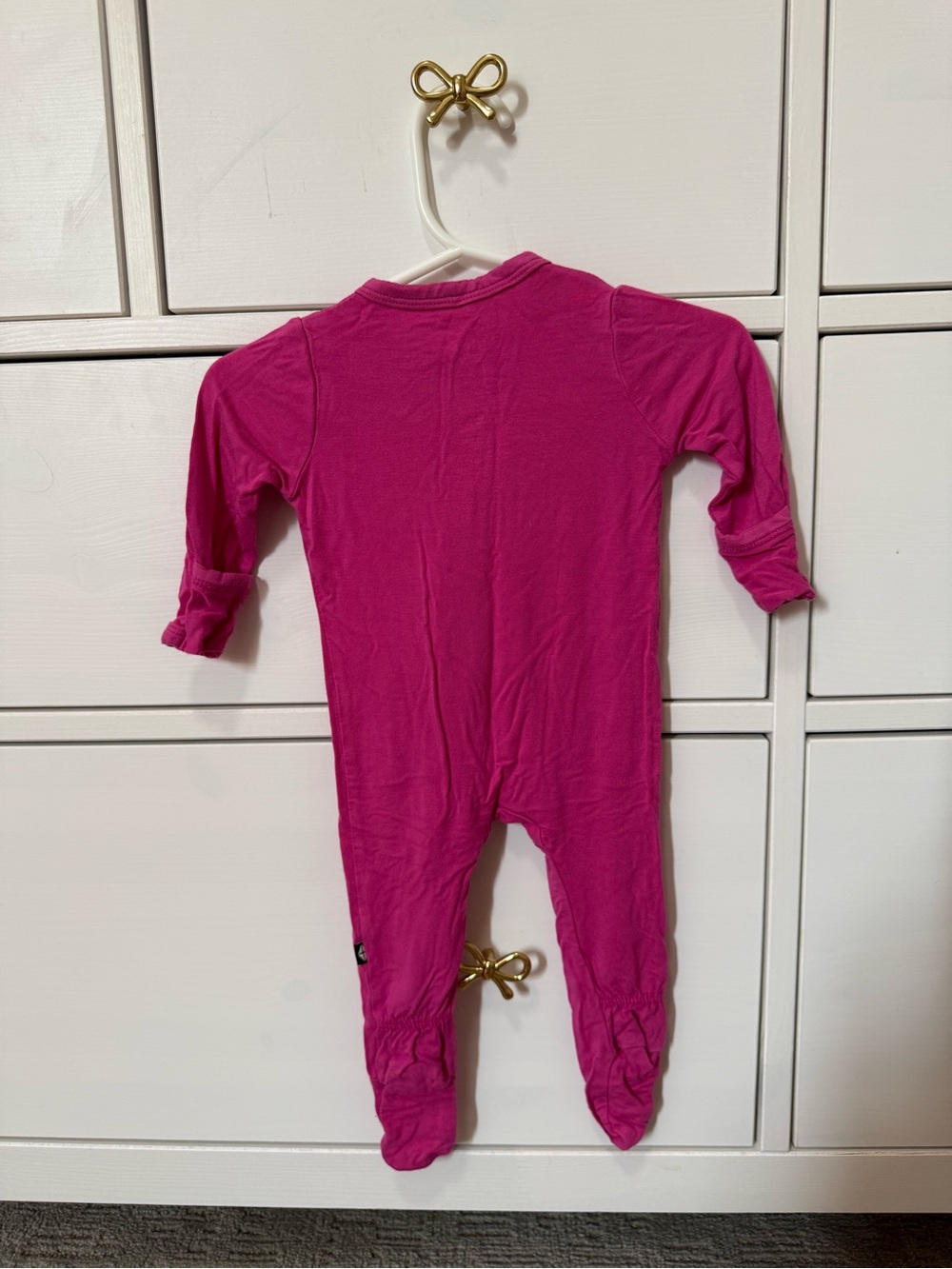Kyte BABY Raspberry Zip Footed One-Piece - Picture 2 of 3